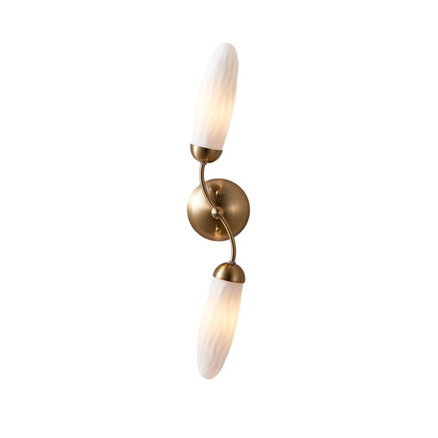 Crest Nine Light Wall Sconce in Winter Brass (33|520622WB)