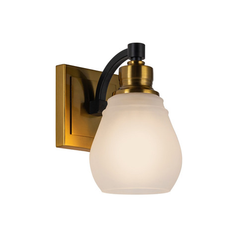 Nelson One Light Bathroom Sconce in Brass & Black (78|AC11681BB)