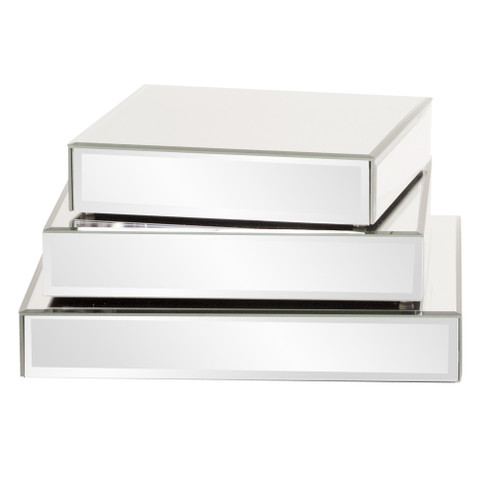 Mirrored Display Platforms - set of 3 in Mirror (204|11140)