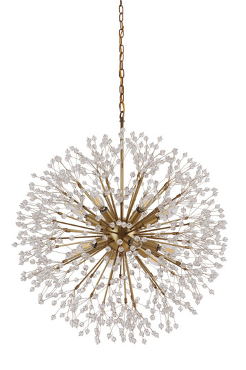 Dandelion 12 Light Chandelier in Aged Brass (90|752842)