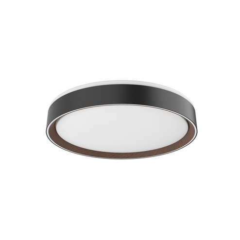Essex LED Flush Mount in Black/Walnut (347|FM43916-BK/WT-5CCT)
