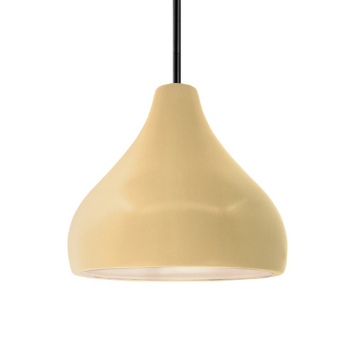 Radiance One Light Pendant in Muted Yellow (102|CER-6563-MYLW-MBLK-RIGID)