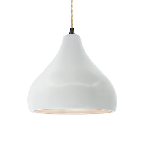Radiance One Light Pendant in Muted Yellow (102|CER-6563-MYLW-DBRZ-BKCD)