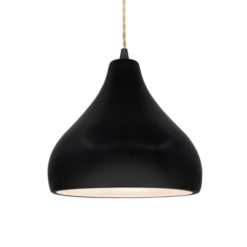 Radiance One Light Pendant in Carbon - Matte Black (102|CER-6563-CRB-MBLK-BEIG-TWST)