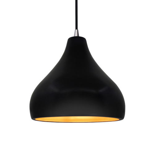 Radiance One Light Pendant in Carbon Matte Black w/ Champagne Gold (102|CER-6563-CBGD-NCKL-BKCD)