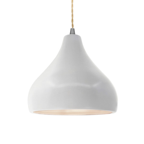 Radiance One Light Pendant in Bisque (102|CER-6563-BIS-NCKL-BEIG-TWST)
