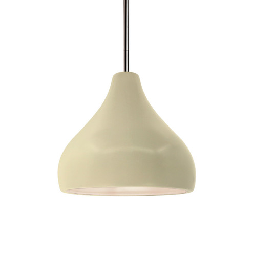 Radiance One Light Pendant in Vanilla (Gloss) (102|CER-6560-VAN-NCKL-RIGID)