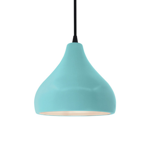 Radiance One Light Pendant in Reflecting Pool (102|CER-6560-RFPL-MBLK-BKCD)