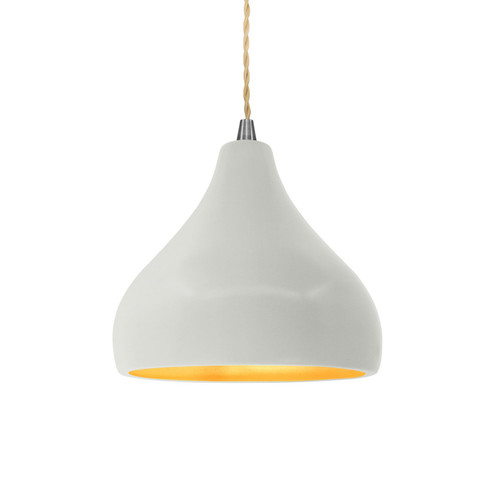 Radiance One Light Pendant in Matte White w/ Champagne Gold (102|CER-6560-MTGD-NCKL-BEIG-TWST)