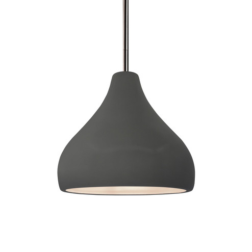 Radiance One Light Pendant in Gloss Grey (102|CER-6560-GRY-NCKL-RIGID)