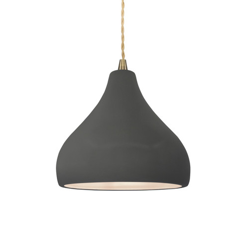 Radiance One Light Pendant in Gloss Grey (102|CER-6560-GRY-ABRS-BEIG-TWST)