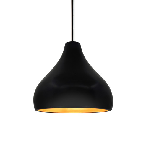 Radiance One Light Pendant in Carbon Matte Black w/ Champagne Gold (102|CER-6560-CBGD-NCKL-RIGID)