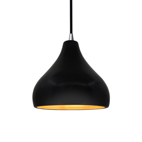Radiance One Light Pendant in Carbon Matte Black w/ Champagne Gold (102|CER-6560-CBGD-NCKL-BKCD)