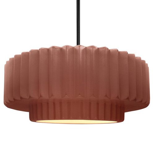 Radiance One Light Pendant in Canyon Clay (102|CER-6555-CLAY-MBLK-RIGID)