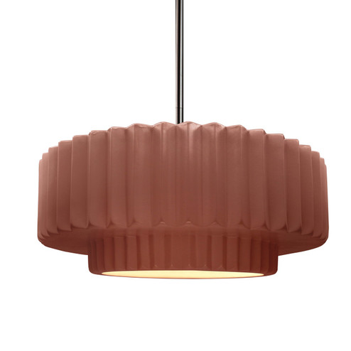 Radiance One Light Pendant in Canyon Clay (102|CER-6553-CLAY-NCKL-RIGID)