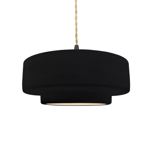 Radiance One Light Pendant in Gloss Black (102|CER-6543-BLK-MBLK-BEIG-TWST)