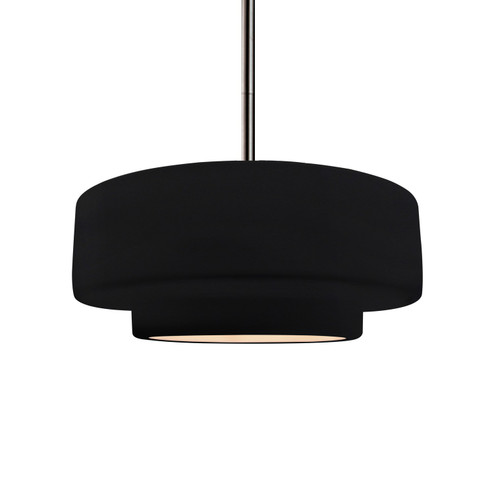 Radiance One Light Pendant in Gloss Black w/ Matte White (102|CER-6543-BKMT-NCKL-RIGID)