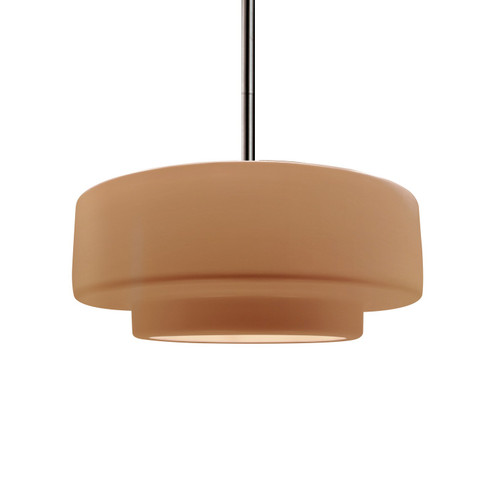 Radiance One Light Pendant in Adobe (102|CER-6543-ADOB-NCKL-RIGID)