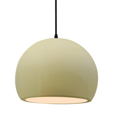 Radiance One Light Pendant in Vanilla (Gloss) (102|CER-6535-VAN-MBLK-BKCD)