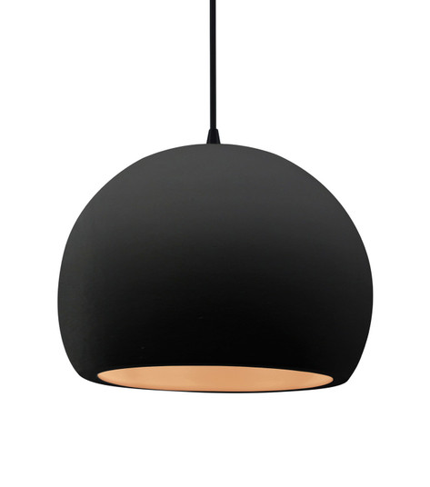 Radiance One Light Pendant in Carbon Matte Black w/ Champagne Gold (102|CER-6535-CBGD-MBLK-BKCD)