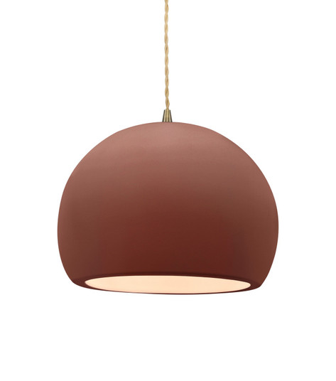 Radiance One Light Pendant in Canyon Clay (102|CER-6533-CLAY-ABRS-BEIG-TWST)