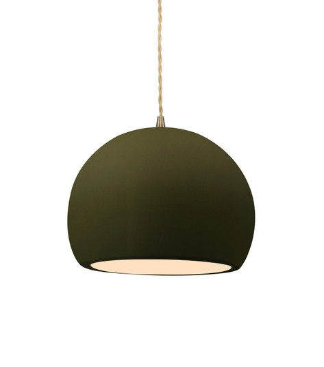 Radiance One Light Pendant in Matte Green (102|CER-6530-MGRN-ABRS-BEIG-TWST)