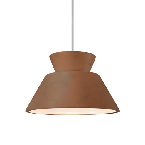 Radiance One Light Pendant in Antique Copper (102|CER-6420-ANTC-ABRS-BEIG-TWST)