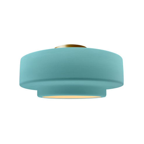 Radiance One Light Semi-Flush Mount in Reflecting Pool (102|CER-6363-RFPL-BRSS)