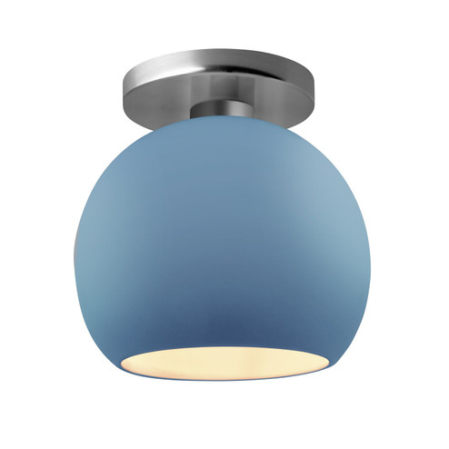 Radiance One Light Semi-Flush Mount in Sky Blue (102|CER-6353-SKBL-NCKL)