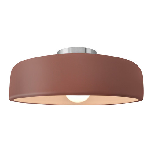 Radiance One Light Semi-Flush Mount in Canyon Clay (102|CER-6345-CLAY-NCKL)