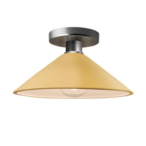 Radiance One Light Semi-Flush Mount in Muted Yellow (102|CER-6330-MYLW-NCKL)