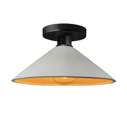 Radiance One Light Semi-Flush Mount in Matte White w/ Champagne Gold (102|CER-6330-MTGD-MBLK)