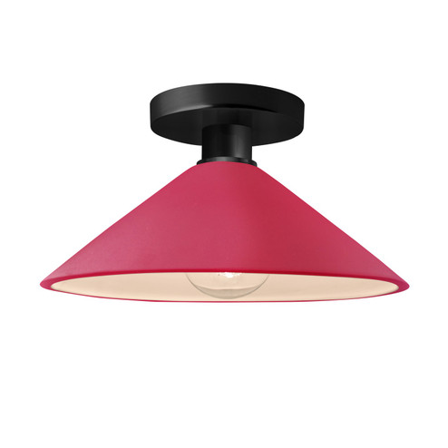 Radiance One Light Semi-Flush Mount in Cerise (102|CER-6330-CRSE-MBLK)