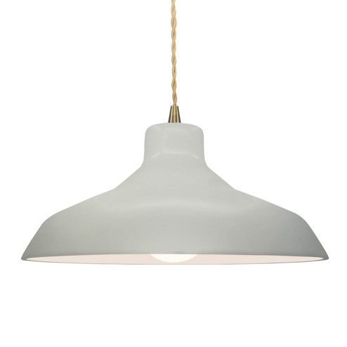 Radiance One Light Pendant in Matte White (102|CER-6265-MAT-ABRS-BEIG-TWST)
