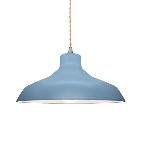 Radiance One Light Pendant in Sky Blue (102|CER-6263-SKBL-NCKL-BEIG-TWST)