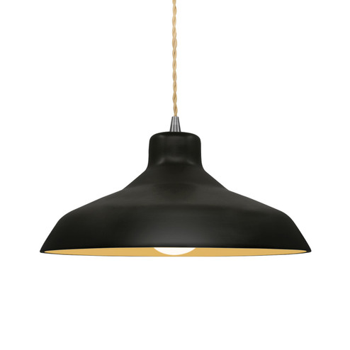 Radiance One Light Pendant in Carbon Matte Black w/ Champagne Gold (102|CER-6263-CBGD-NCKL-BEIG-TWST)