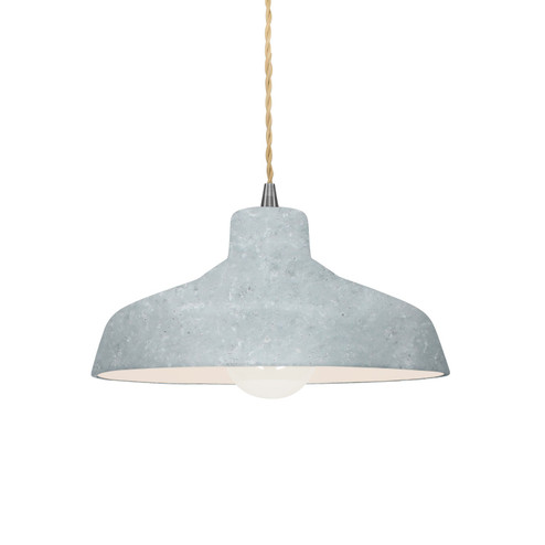 Radiance One Light Pendant in Gloss White (outside and inside of fixture) (102|CER-6260-WTWT-NCKL-RIGID)