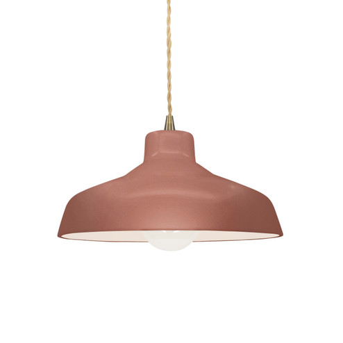 Radiance One Light Pendant in Canyon Clay (102|CER-6260-CLAY-ABRS-BEIG-TWST)