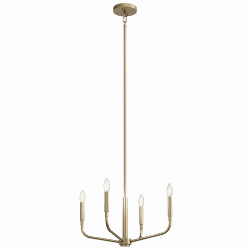 Madden Four Light Chandelier/Semi Flush Mount in Champagne Bronze (12|52716CPZ)