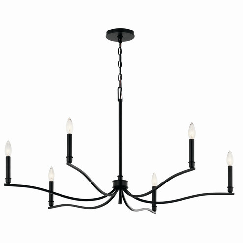 Malene Six Light Chandelier in Black (12|52696BK)