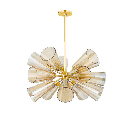 Hartwood 15 Light Chandelier in Aged Brass (70|2032-AGB)