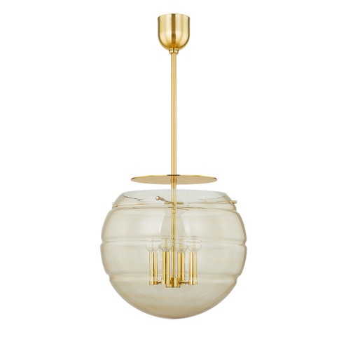 Gill Four Light Pendant in Aged Brass (70|1344-AGB) Gill Four Light Pendant in Aged Brass (70|1344-AGB)