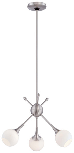 Pontil Three Light Mini Chandelier in Brushed Nickel (42|P1803-084)