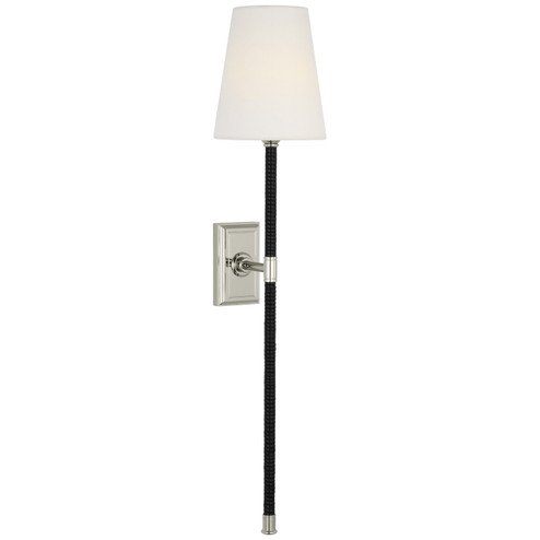 Basden LED Wall Sconce in Polished Nickel and Black Rattan (268|CHD 2085PN/BRT-L)