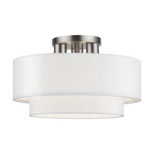 Manorwood Three Light Semi-Flush Mount in Brushed Nickel (107|50305-91)