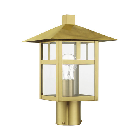 Crestlake One Light Outdoor Post Top Lantern in Satin Gold (107|21325-32)