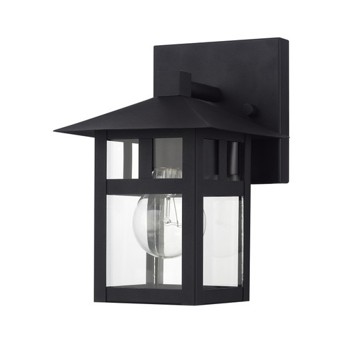 Crestlake One Light Outdoor Wall Lantern in Textured Black (107|21321-14)
