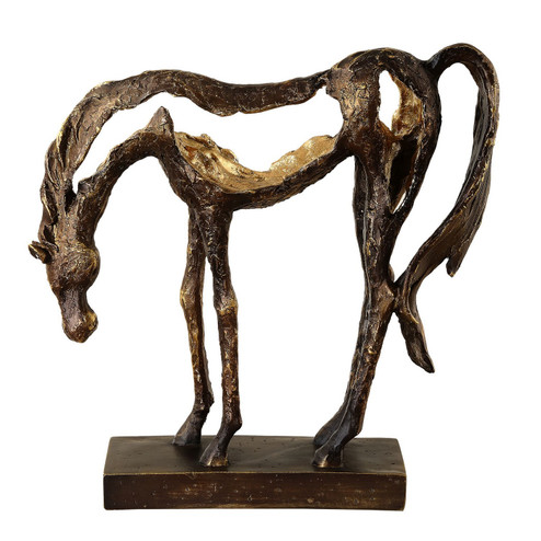 Openly Grazing Sculpture in Antiqued Bronze (52|18141)