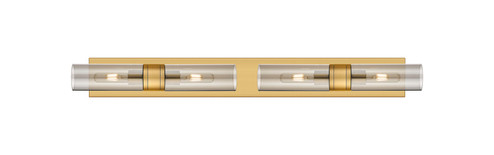 Downtown Urban Four Light Bath Vanity in Brushed Brass (405|617S-4W-BB-G617-8SM)