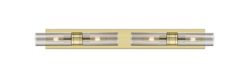 Downtown Urban Four Light Bath Vanity in Antique Brass (405|617S-4W-AB-G617-8SM)